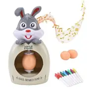 Easter Egg Decorating Spinner With Music Eggs Pens Kids Gift Plastic Holidays Children Play Arts And Crafts Grey Rabbit And Grey Egg