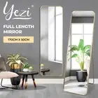Yezi Full Length Mirror 170x50cm Floor Free Standing Makeup Mirrors Gold Frame