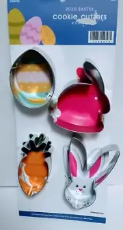 2020 Easter Cookie Cutters a Egg, Bunny, Carrot, and Rabbit Dishwasher safe~New