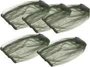 Kisangel 8pcs Durable Outdoor Bug Protection Hat with Head Netting Lightweight Mosquito for Camping Hiking Fishing and Beekeeping Army Green