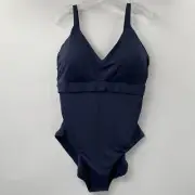 Spanx Swim Suit Women 3X Sunkissed Navy One Piece Tummy Control Bathing Suit NWT
