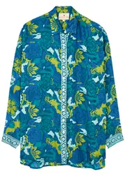 Hannah Artwear Stevie Printed Silk Shirt - Multicoloured - 3 (UK12) 3 (UK12)