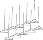 Stable Comfortable Grip BBQ Skewers 10pcs Stainless Steel Skewers for Outdoor Family Barbecues