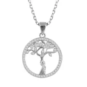 925 Sterling Silver Tree of Life Stylish & Beautiful Pendant Chain For Girls