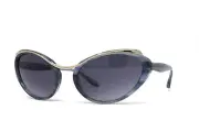 Badgley Mischka Cat Eye Sunglasses Paulette Slate 60mm Smoke Lens NEW!