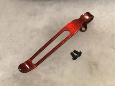 Red Titanium Deep Pocket Clip for Ontario Rat 2 Knife 8860 8861 8862 8861BP