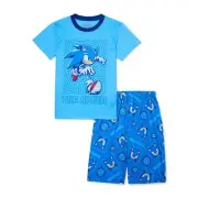 Sonic the Hedgehog Boys Short Sleeve Tee and Sleep Shorts Pajama Set Size M