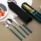 1 Set Tableware Set Food Grade Wide Application Chopstick Cutter Spoon Fork