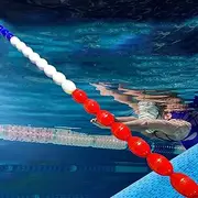 Pool Safety Divider Lane Line 3.3ft-82ft, Pool Lane Safety Divider Rope, Safety Floating Line for Dividing Shallow Swimming Competition Lanes Pool(Steel Wire,9m/30ft)