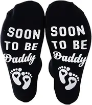 [Kilener] Soon to be Daddy Socks Dad to be Gifts for 1st Time Dad Fathers Day Gifts for Dads New Daddy Gift for Men Funny Christmas Birthday Gift for New Dads Father Socks