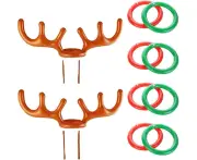 Christmas Inflatable Ring Toss Game Reindeer Antler Ring Toss Game Christmas Festival Toss Game Party Game