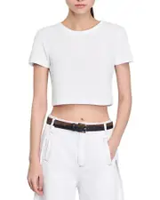Sandro Bee Fitted Crop Tee