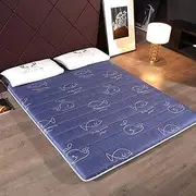 Futon Mattress, Mattress Topper Single/Double/King Foldable Cotton Japanese Tatami Futon Mattresses for Student, Massage, Yoga, Camping, Meditation, 5cm Thick,A,90x200cm(35x79)