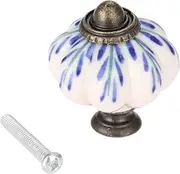 1pc 38 * 33mm Ceramic Pumpkin Knob Cabinet Knobs Drawer Cupboard Door Handles Children Room Pull Furniture Handle - (Color: D)