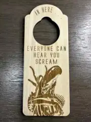 Alien Xenomorph Do Not Disturb Engraved Door Hanger Sign 8 Colors