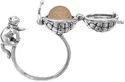[OIDIMS] Unique Cat Ring Aromatherapy Finger Open Adjustable Ring Cute Naughty Cats Fashion Portable Mini Locket Rings Convenient Accessories Jewelry Birthday Xmas for Women Girls Pet Lover, Metal, No Gemstone