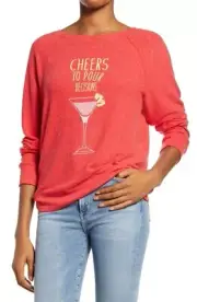 NWT Wildfox S Cheers To Pour Decisions Martini Sweatshirt 111609