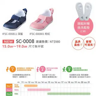 (C5) IFME 童鞋 室內鞋 水鞋 涼鞋 機能運動鞋 快乾 IFSC-0008粉紅01/深藍11 (7.7折)