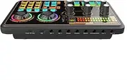 SK600 Multi-Function Digital o Mixer External Sound Card with BT Wirel Connection for Computer Phone Singing Recording Live Broadcast Gaming Black One Size