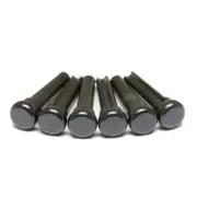 Graph Tech TUSQ Presentation Style Black Acoustic Guitar Bridge Pins, No Inlay