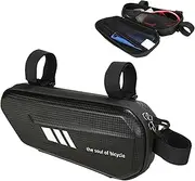 Bike Frame Storage Bag - Waterproof Bicycles Saddle Bag | PU Leather Pouch, Outdoor Cycling Tool Organizer, Bike Accessories