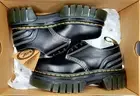 Dr. Martens Audrick 31 Black Platform Leather Shoes Sz 6 Women NIB