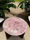 18" Rose Quartz Stone Coffee Table Crystal Healing Gemstone Home & Garden Decors