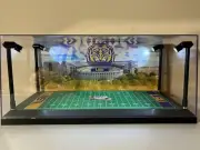 LSU Tigers Custom 2 Mini Helmet display case with LED lights