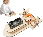 Wooden Remote Control Boat, Funny Science Assembly Puzzle, Portable Fine Motor Skill Learning Game, Preschool Educational Activity for Boys, Girls