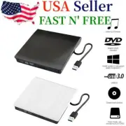 Slim External Drive USB 3.0 Disc Player CD DVD Burner Writer For Laptop PC Mac