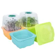 4 pcs Microgreen Growing Tray & Sprouting Tray, Reusable BPA Free Seed Sprout...