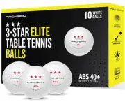 PRO SPIN Ping Pong Balls - Premium 3-Star Competition Level White Table Tennis B