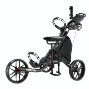 CaddyTek CaddyLite EZ-Fold Pro 3 Wheel Golf Buggy Black + Removable Seat