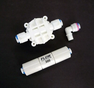 RO Check Valve elbow, Flow Restrictor 300 ML & Automatic Shut off valve