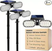 2-Pack Solar Floodlights, Motion Sensor & Dusk to Dawn, Solar Spotlights