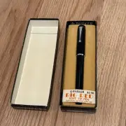 Parker BIG RED Black Chrome Soft Tip Ball Pen - Vintage NIB w Ink & Instructions