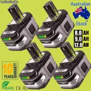 18V 12Ah 8Ah 9Ah Lithium-Ion Battery For RYOBI P108 ONE+ PLUS High Capacity
