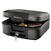 SentrySafe Fireproof/Waterproof Safe 0.28 cu ft Key Lock Carrying Handle Gray
