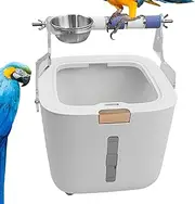 Parrot Training Stand, Bird Potty Rack, Climbing Station Perch, TARGETED Defecation & - Design, Sturdy ABS, Build, 6.89X6.89X8.46 INCHES / 8.66X8.66X11.81 INCHES