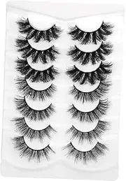 WRITWAA Natural False Lashes Fluffy 7 Pairs Eyelash Extensions Full Length Women's Makeup Tools