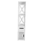 XG 2X White Wooden Bathroom Cabinet Shelf Cupboard Bathroom Storage Rack