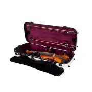Crossrock Fiberglass Backpack Style Two 4/4 Full Size Violins Case in White (...