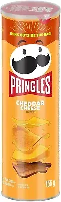 12 Packs of Pringles Cheddar Cheese Potato Chips 156g FRESH & DELICIOUS