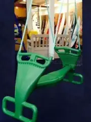 Back to Back Swing GREEN glider playground double cubby treehouse swing AC50