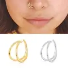 18K Gold Plated Nose Ring Hoop Non Pierced Spiral Nose Rings Tragus