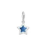 Buy Silver star charm with dark blue glitter by Thomas Sabo online - THOMAS SABO Australia