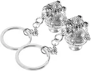 [PACKOVE] 2pcs Alloy Car Censer Keychain Pendant Unique Bag Charms for Women Men Multi Functional Key Chain Accessories Stylish Decorative Key Ring