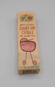 Glo Pals - Water Activated Light Up Sensory Toy Glow Pals - 4 Ice Cubes - Red