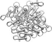 HOMSFOU 40pcs Pet Leash Metal Clip Zinc Alloy Hooks for DIY Clasps Dog Leash Hooks