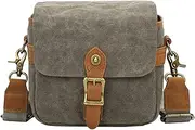 Batick Canvas Waterproof Photo Shoulder Camera Bag Cover Fit for Sony EOS Fit for Nikon Fit for Olympus Fit for Fujifilm Fit for Outdoor Travel Case(Army Green)